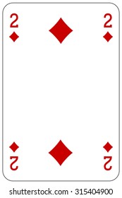 Poker playing card 2 diamond