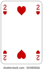 Poker playing card 2 heart