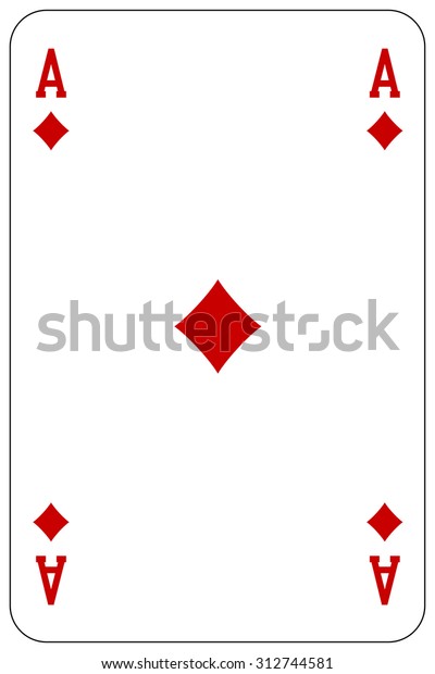 Poker playing card Ace\
diamond