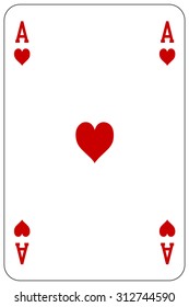 Poker playing card Ace heart