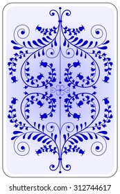 Poker playing card backside blue