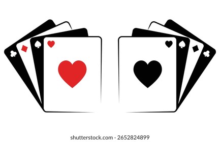 Poker Playing Card for Gamble Bet Casino Sport Club Logo Design Vetor template