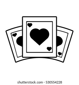 poker playing card gambling outline vector illustration eps 10
