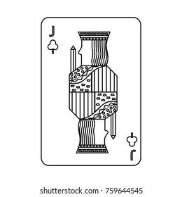 poker playing card jack club