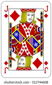 Poker playing card Jack diamond