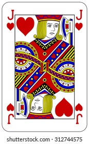 Poker playing card Jack heart