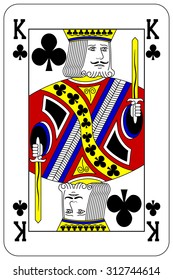 Poker playing card King club