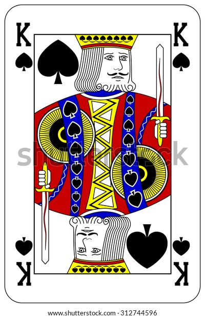 Poker Playing Card King Spade Stock Vector (Royalty Free) 312744596 ...