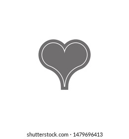 Poker playing card suit Hearts outline shape single icon. Hearts suit deck of playing cards used for ace in Las Vegas royal casino. Single icon illustration isolated on white. Drawing pic for tattoo.