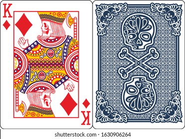 poker playing card,king of diamond