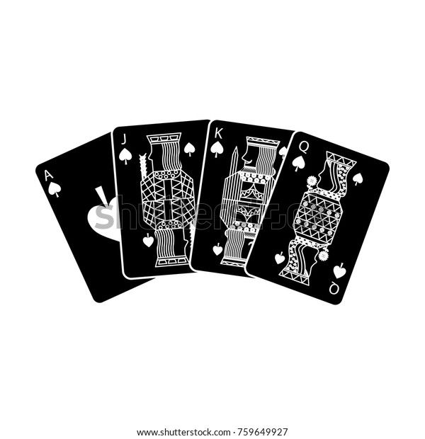 Poker Playing Cards Ace Jack Queen Stock Vector (Royalty Free) 759649927