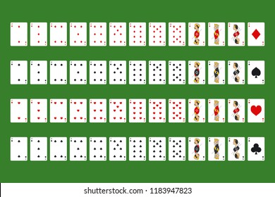 Poker Playing Cards Full Deck On Stock Vector (Royalty Free) 1183947823 ...