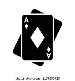 Poker playing cards icon .Sports icon. Simple flat vector illustration for your web site design, logo, app, UI.