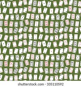 Poker playing cards seamless pattern. Vector illustration
