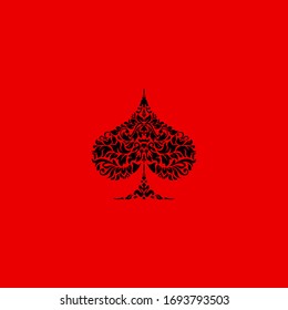 Poker playing cards suit Spades design shape single icon  Spades suit deck playing card used for ace in Las Vegas royal casino  Single icon pattern isolated red  Ornament drawing pic for tattoo
