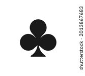 Poker playing cards symbol Clubs. Playing card deck, suit icon isolated on white. Casino, game, party symbol.