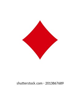 Poker playing cards symbol - Diamonds. Playing card deck icons isolated on white. Casino, game, party symbol.