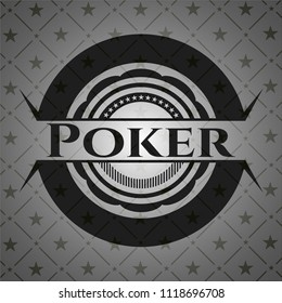 Poker realistic dark emblem