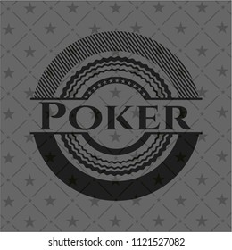 Poker retro style black emblem