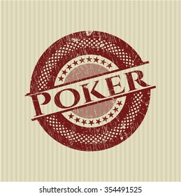 Poker rubber grunge seal