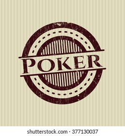 Poker rubber grunge seal