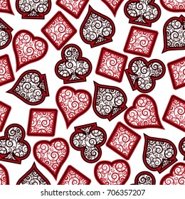 Poker seamless background, vector illustration