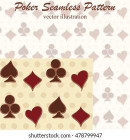 Poker seamless pattern, vector illustration