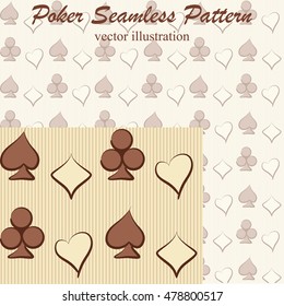 Poker seamless wallpaper, vector illustration