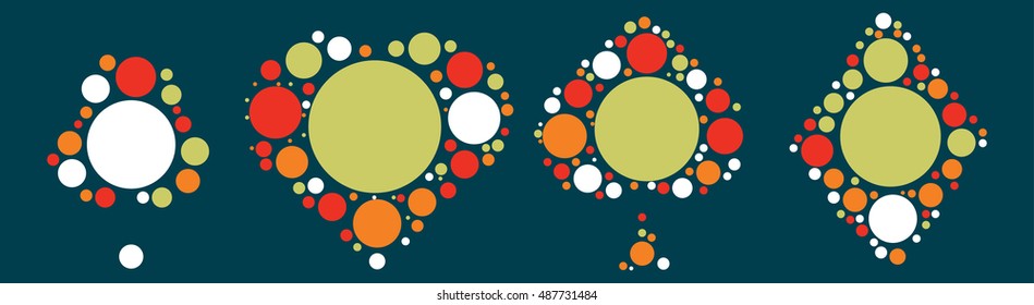 Poker shape vector design by color point
