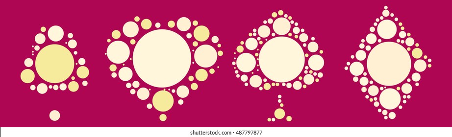 Poker shape vector design by color point
