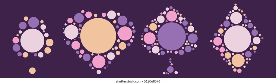 Poker shape vector design by color point