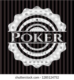 Poker silver shiny emblem