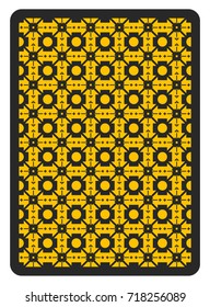 Poker size playing card shirt. Back side