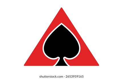 Poker Spade Ace logo design template Vector illustration