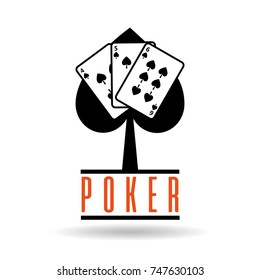 poker spade cards suit for gambling concepst