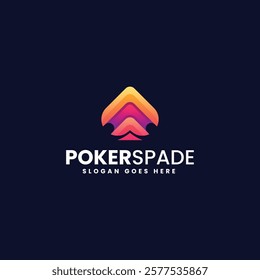 Poker Spade Gradient Colorful Logo