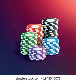 Juego de casino de fichas de póquer 