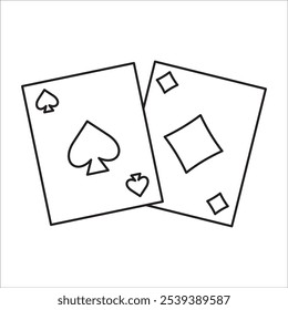 Poker stock icon outline vector
