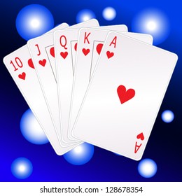 poker straight card set