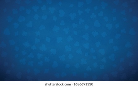 Poker table background in blue color. Vector illustration.