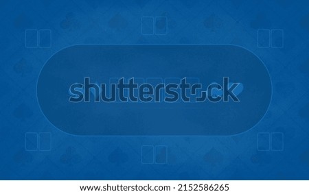 Poker table background in blue color. Vector illustration.