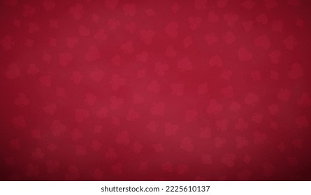 Fondo de mesa de póquer de color rojo. Ilustración vectorial.