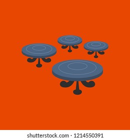 Poker table. Flat illustration.