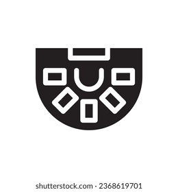 Poker Table Glyph Icon. Poker Table Icon