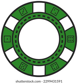 poker table for holdon game vector illustration