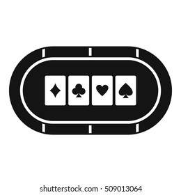 Poker Table Icon. Simple Illustration Of Vector Icon For Web