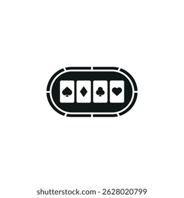 Ícone de mesa de pôquer. Simples ícone de mesa de poker para mídias sociais, app e web design. Ilustração vetorial.