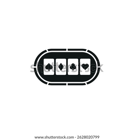Poker table icon. Simple poker table icon for social media, app and web design. Vector illustration.