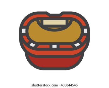 Poker Table Illustration - Flat Icon