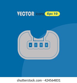 Poker table simple vector icon